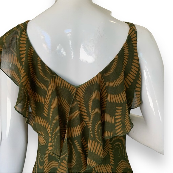 SIGNATURE by ROBBIE BEE RUFFLE GATSBY DRESS ASYMMETRICAL NECKLINE. WOMEN’S SZ 10 - Picture 6 of 10